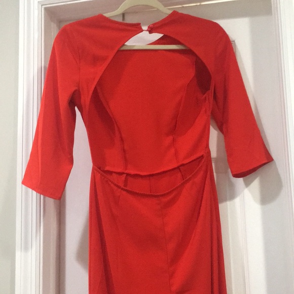 Long red Jumpsuit Backless - Picture 4 of 5